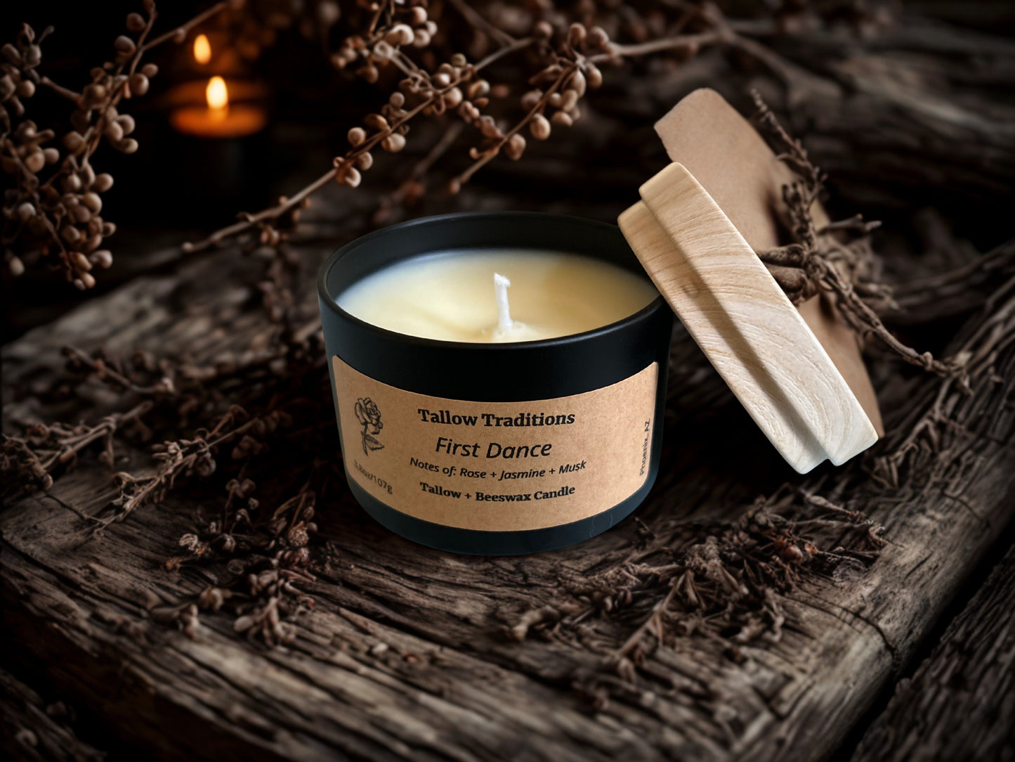 Tallow + Beeswax scented candles