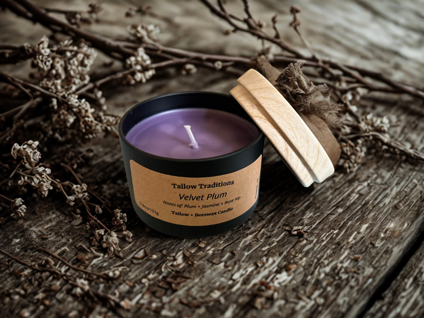 Tallow + Beeswax scented candles