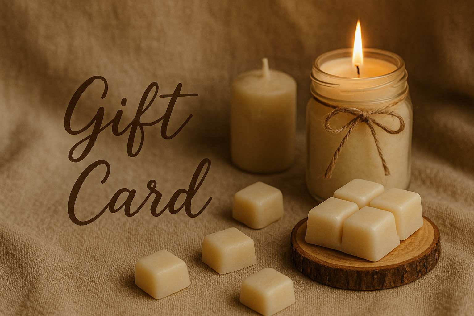 Tallow Traditions gift card for natural candles and wax melts